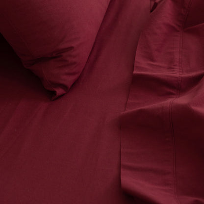 Royal Comfort Vintage Washed 100% Cotton Sheet Set King- Mulled Wine