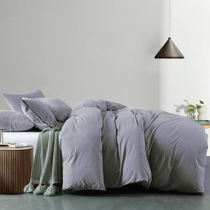 Royal Comfort Vintage Washed 100% Cotton Quilt Cover Set Bedding Ultra Soft