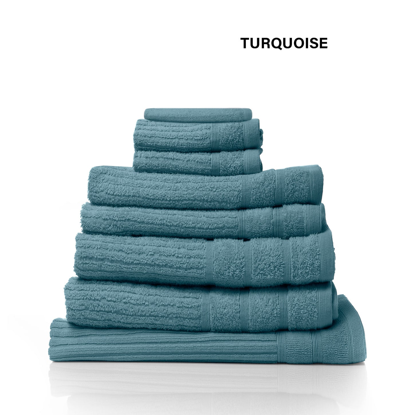 Royal Comfort Eden Egyptian Cotton 600 GSM 8 Piece Towel Pack Turquoise