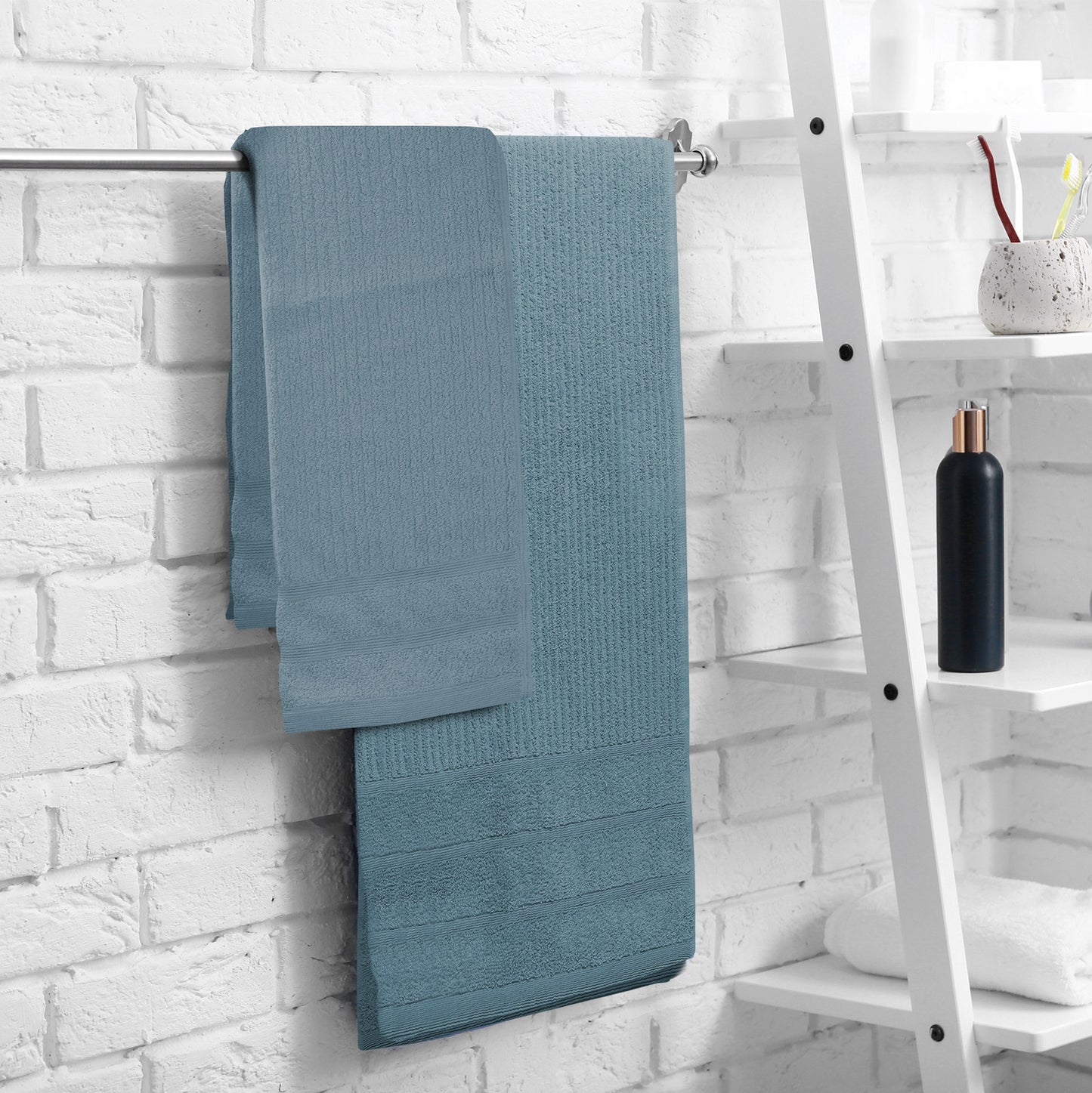 Royal Comfort Eden Egyptian Cotton 600 GSM 8 Piece Towel Pack Turquoise