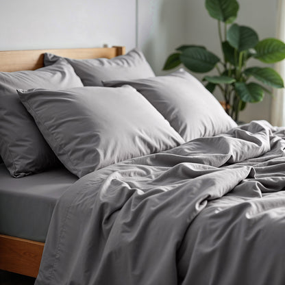 Royal Comfort 1500 TC Cotton Rich Fitted sheet 4 PC Set King-Indigo