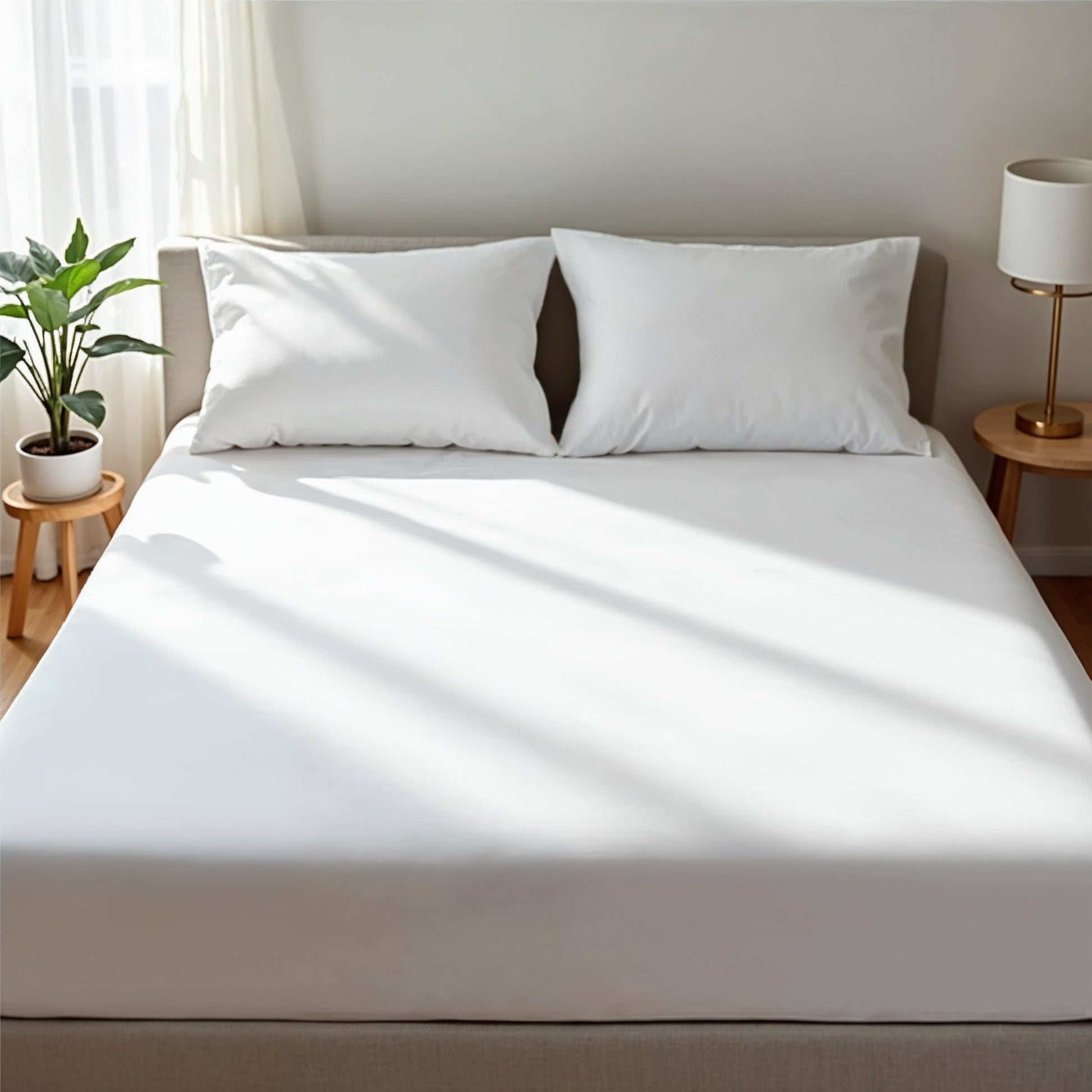 Royal Comfort 1500 TC Cotton Rich Fitted sheet 3 PC Set King-White