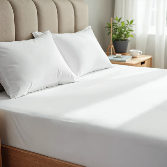 Royal Comfort 1500 TC Cotton Rich Fitted sheet 3 PC Set King-White