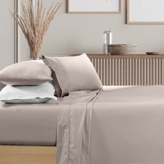 Renee Taylor 1500 Thread Count Cotton Blend Sheet Set - King - Stone