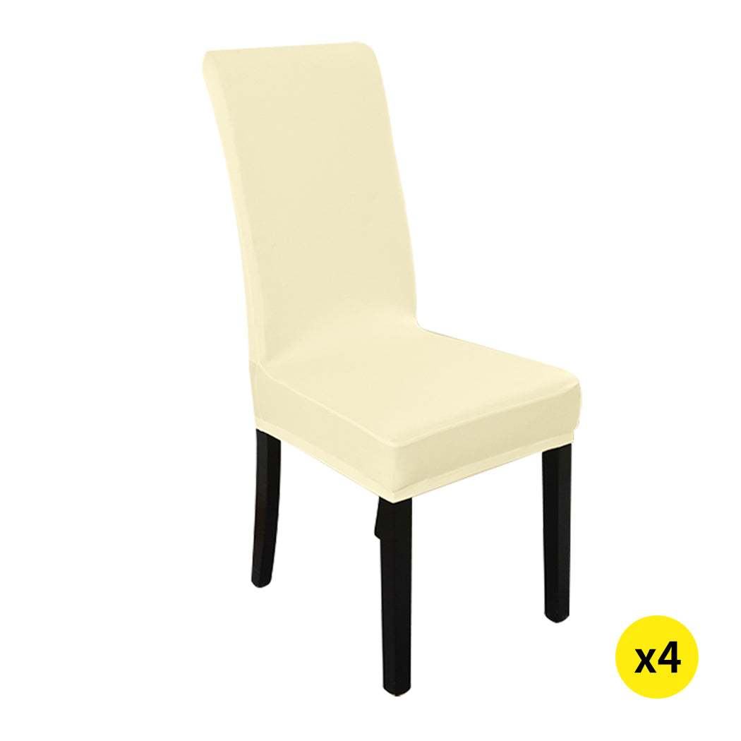 4x Stretch Elastic Chair Covers Dining