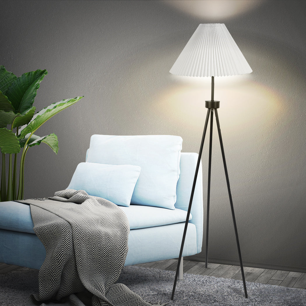 EMITTO Modern Tripod Floor Lamp Linen White-1848848548226011142