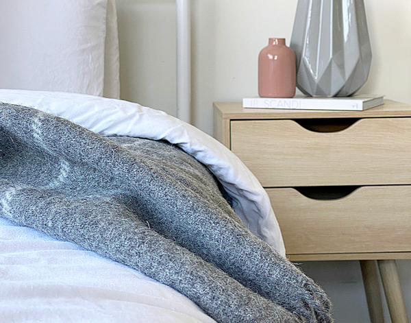 Brighton Throw - 100% NZ Wool - Grey Striped - DecorHouse.com.au