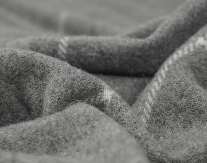 Brighton Throw - 100% NZ Wool - Grey Striped - DecorHouse.com.au