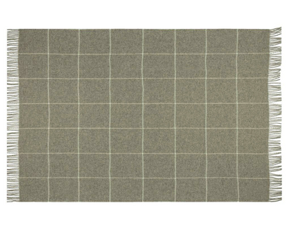 Brighton Throw - 100% NZ Wool - Beige Striped - DecorHouse.com.au