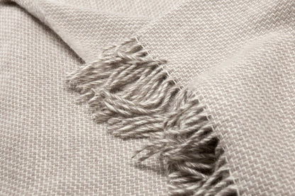 Cambridge Throw - 100% NZ Wool -  Silver - DecorHouse.com.au