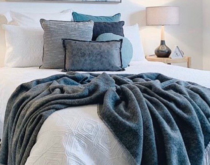 Chiswick Throw - Merino Wool/Cashmere - Charcoal - DecorHouse.com.au