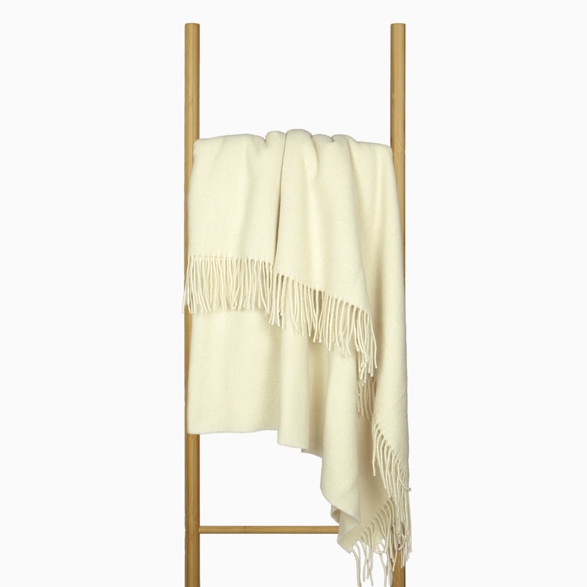 Oxford Throw - Merino Wool Blend - Ivory - DecorHouse.com.au