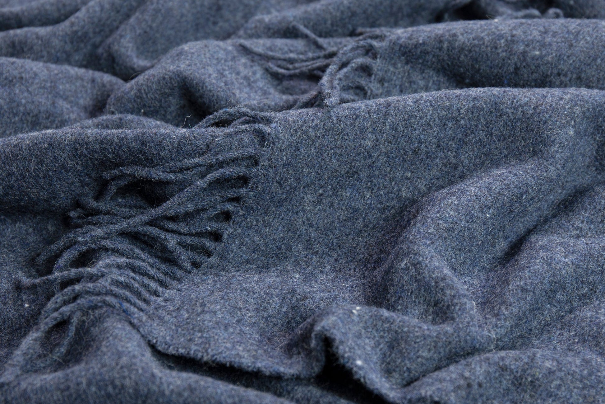 Oxford Throw - Merino Wool Blend - Navy - DecorHouse.com.au