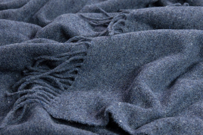 Oxford Throw - Merino Wool Blend - Navy - DecorHouse.com.au