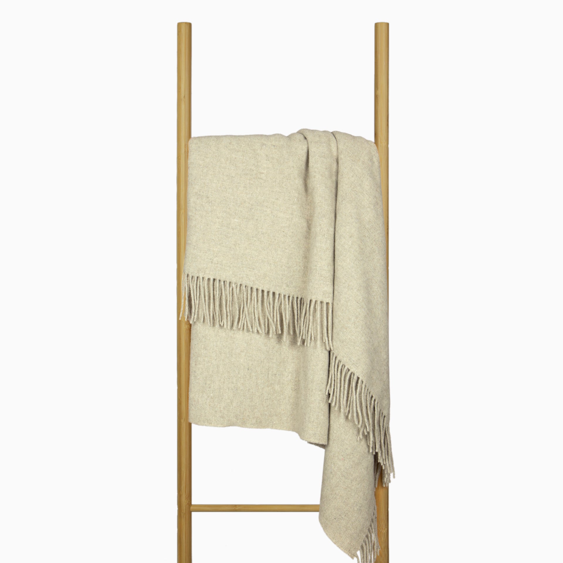 Oxford Throw - Merino Wool Blend - Stone - DecorHouse.com.au