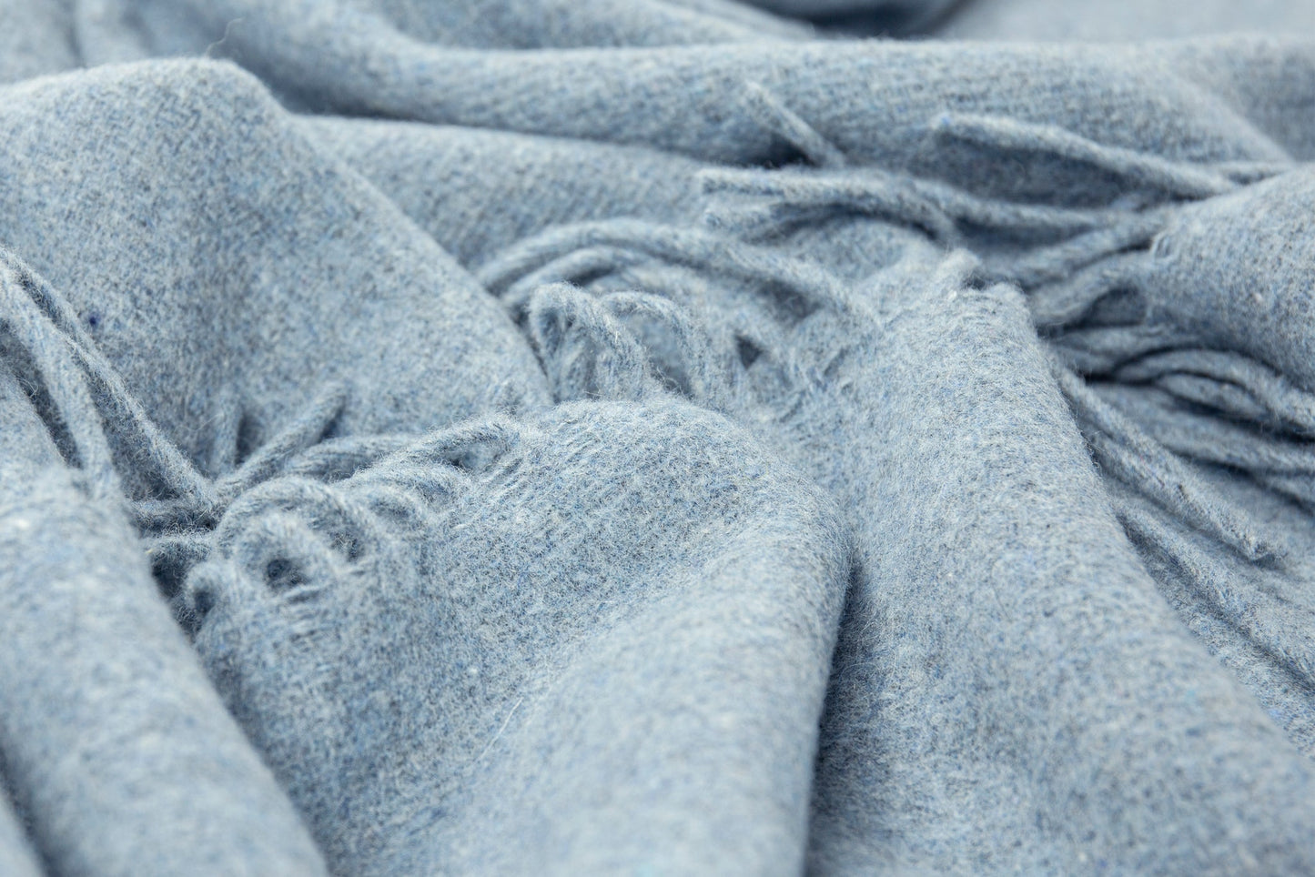 Oxford Throw - Merino Wool Blend - Sky Blue - DecorHouse.com.au