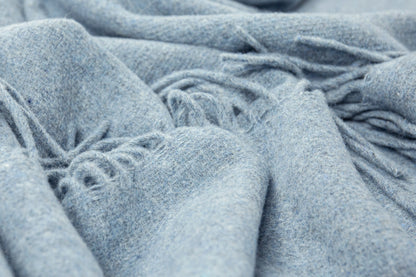 Oxford Throw - Merino Wool Blend - Sky Blue - DecorHouse.com.au