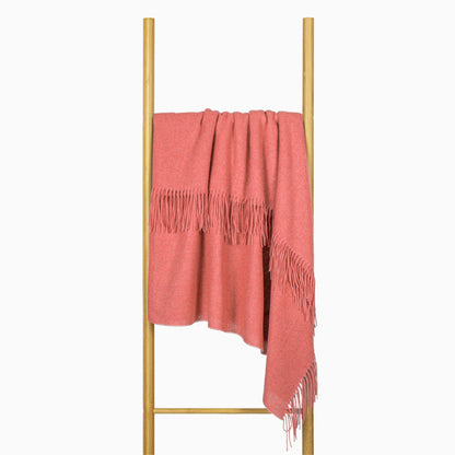 Paddington Throw - Fine Wool Blend - Peach - DecorHouse.com.au