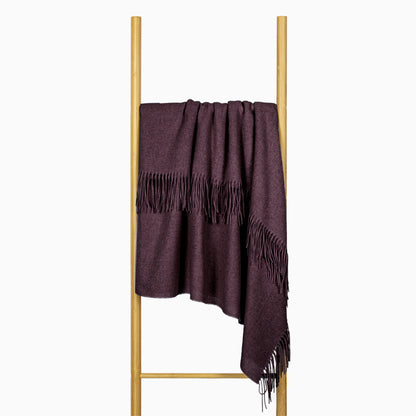Paddington Throw - Fine Wool Blend - Plum - DecorHouse.com.au