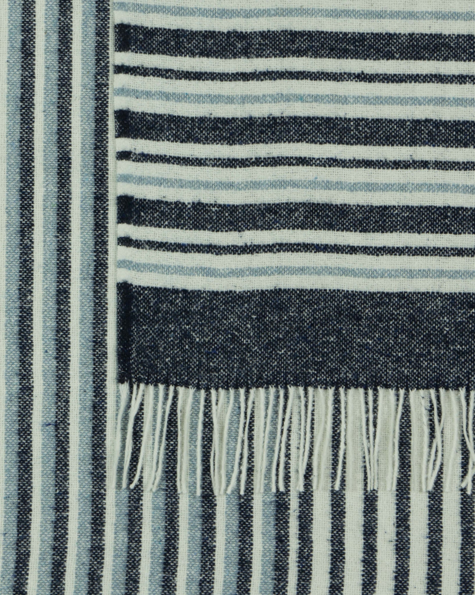 Richmond Throw - Reclaimed Wool Blend - Navy - DecorHouse.com.au