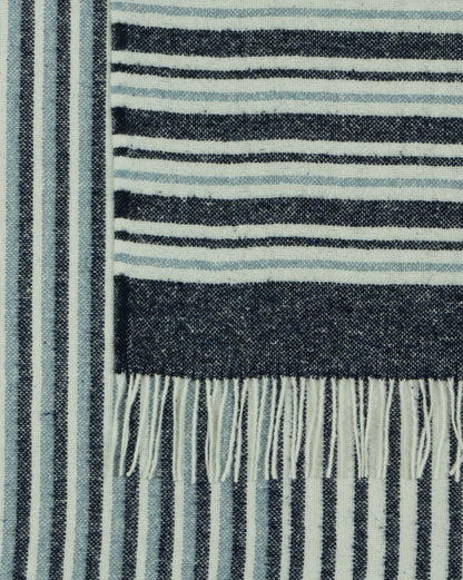 Richmond Throw - Reclaimed Wool Blend - Navy - DecorHouse.com.au