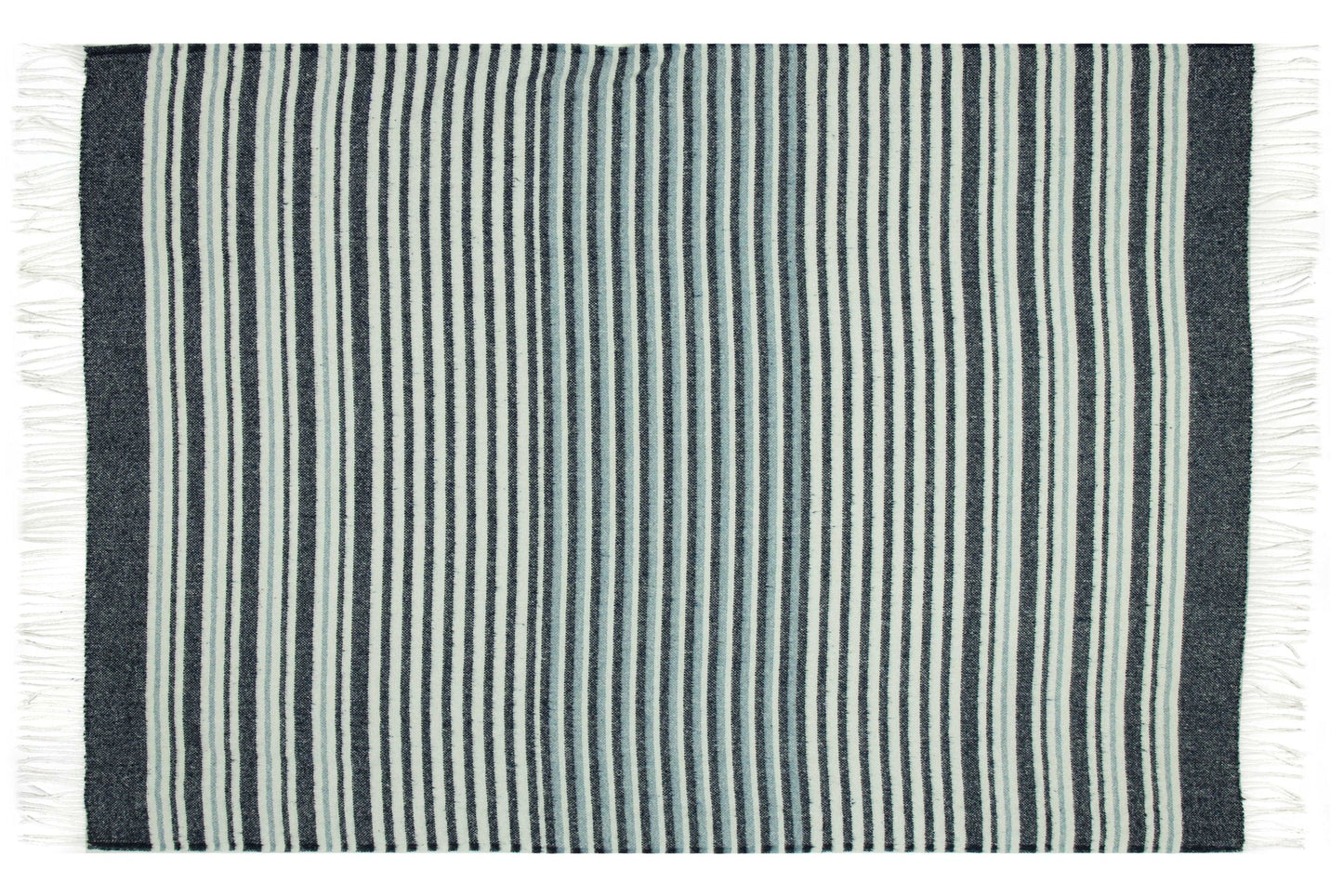 Richmond Throw - Reclaimed Wool Blend - Navy - DecorHouse.com.au