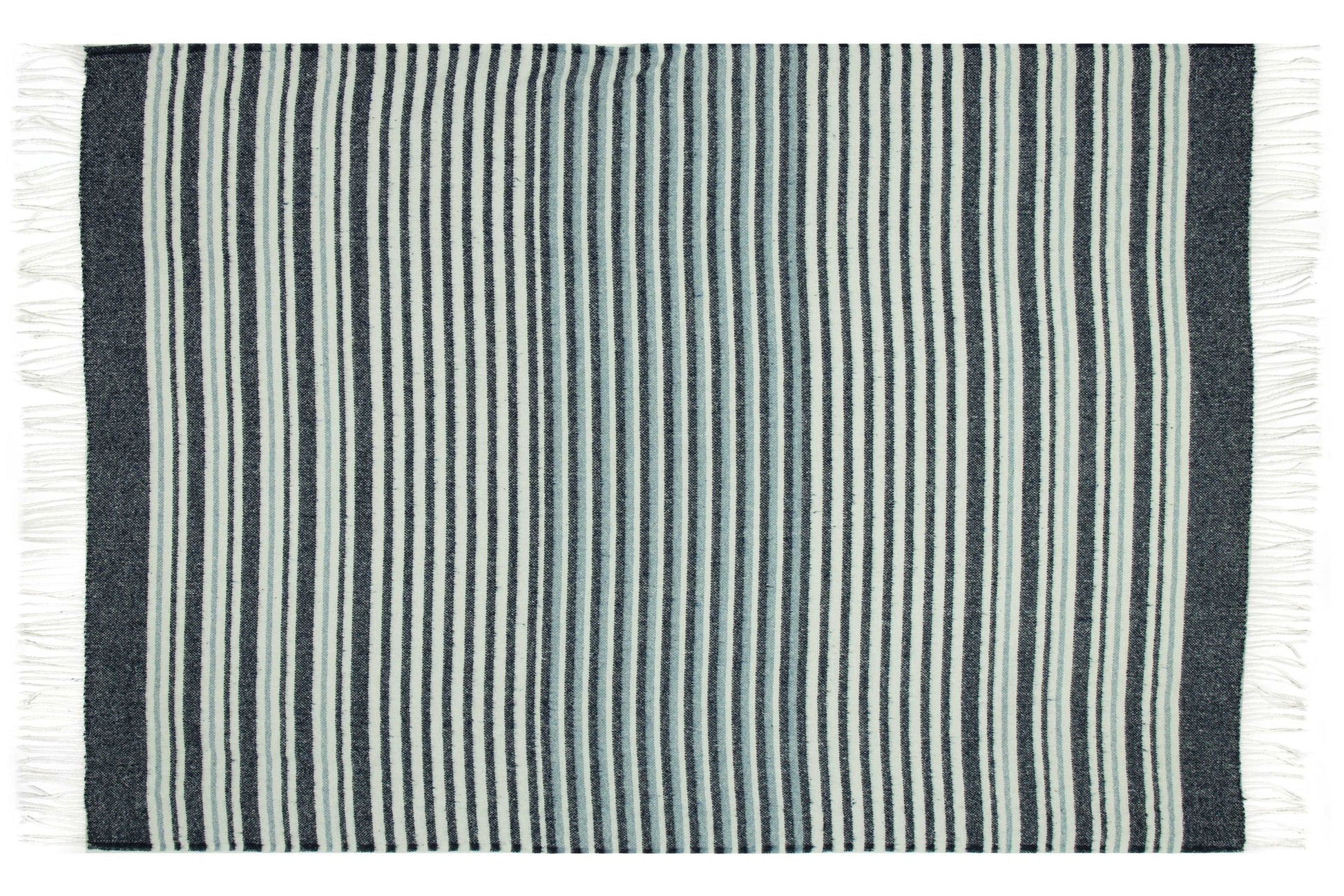 Richmond Throw - Reclaimed Wool Blend - Navy - DecorHouse.com.au