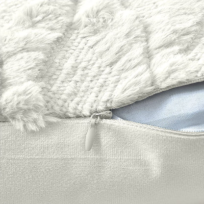 2 Pack Decorative Boho Throw Pillow Covers 45 x 45 cm (White) - DecorHouse.com.au
