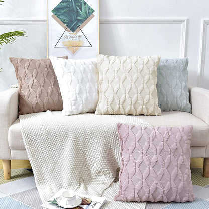 2 Pack Decorative Boho Throw Pillow Covers 45 x 45 cm (Black) - DecorHouse.com.au