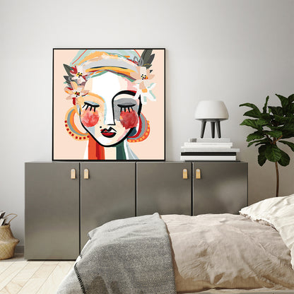 50cmx50cm Sophie Black Frame Canvas Wall Art - DecorHouse.com.au
