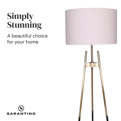 Sarantino Metal Tripod Electric Floor Lamp Gradient Finish - DecorHouse.com.au