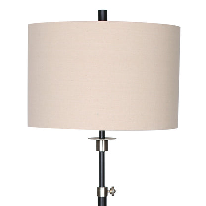 Sarantino Metal Floor Lamp with Cream Drum Shade - DecorHouse.com.au