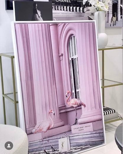 Interior Ave - Saint Pink - 90cm x 60cm White Framed Artwork - DecorHouse.com.au