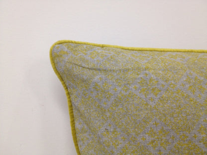 Azuk Mustard Yellow & Grey Cushion Cover - DecorHouse.com.au