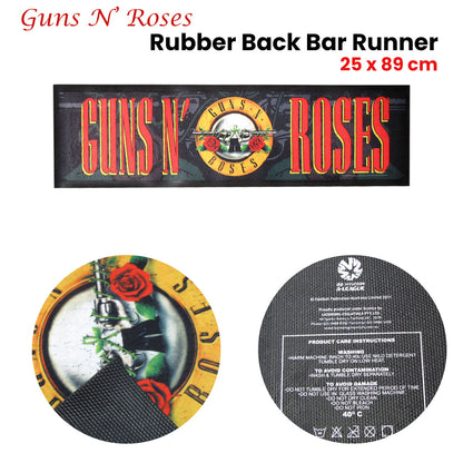 Guns N' Roses Rubber Back Bar Runner 25 x 89 cm