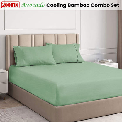 Ramesses Avocado 2000TC Cooling Bamboo Combo Set King Single