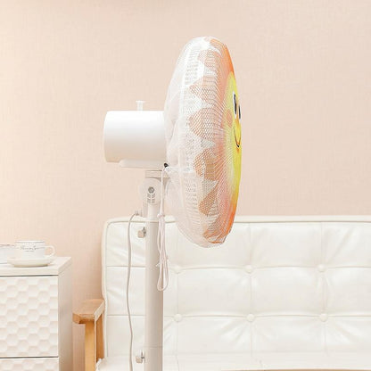 16 Inch - Cartoon Childrens Electric Fan Mesh Protection Net - Sun Flower