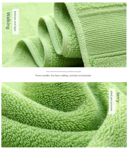 Beige Luxury 100% Cotton Towel Set - 3-Piece Combed Cotton Bath Towel Set