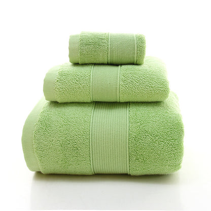 Green Luxury 100% Cotton Towel Set - 3-Piece Combed Cotton Bath Towel Set