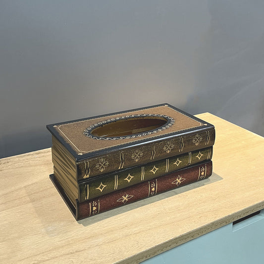 1 x Dark Yellow Book Tissue box cover