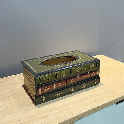 1 x Dark Green Book Tissue box cover