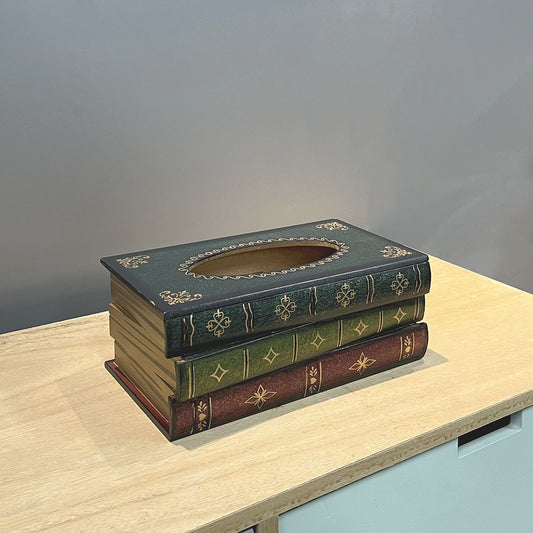 1 x Dark Blue Book Tissue box cover