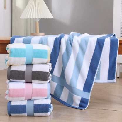 Grey Ultra-Absorbent Long-Fiber Cotton Large Bath Towel – Perfect for Home, Hotel, and Beauty Salons