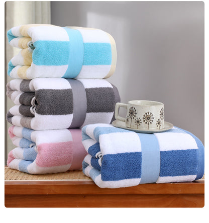 Grey Ultra-Absorbent Long-Fiber Cotton Large Bath Towel – Perfect for Home, Hotel, and Beauty Salons