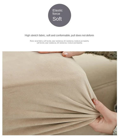 2 Pcs Light Grey Elegant Polyester Sofa Cover - Full Protection Against Cat Scratches & Wear