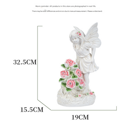 Solar Angel Fairy Garden Statue - Elegant Outdoor Decor